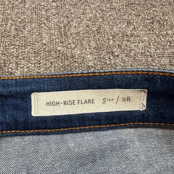 Pilcro and The Letterpress Anthropologie High-Rise Flare Jeans Sz 28 Medium Wash - Picture 3 of 6
